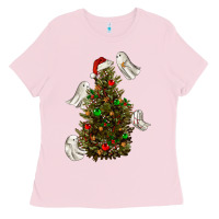Bubblegum Pink christmas spirits Ladies Tee - RanaPortraitStore
