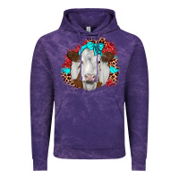 Cloud Purple ribbon simmental leopard Vintage Hoodie - JahusDesignShop