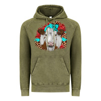 Vintage Olive ribbon simmental leopard Vintage Hoodie - JahusDesignShop