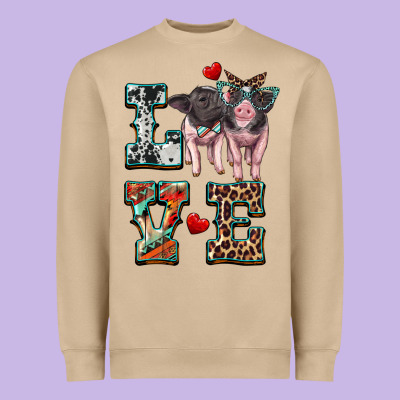 Love Baby Pigs Heavyweight Sweatshirt Designed By Artiststas