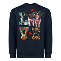Navy love baby pigs Heavyweight Sweatshirt - Artiststas