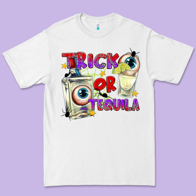 Trick Or Tequila Premium Tee Designed By Texasbilliewilder