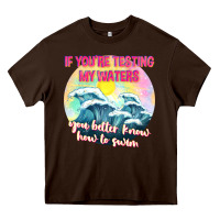 Chocolate Brown if youre testing my waters tbw Heavy Core Tee - texasbilliewilder