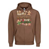 Chestnut wonderful time Zipper Hoodie - MaliasSmallBusiness