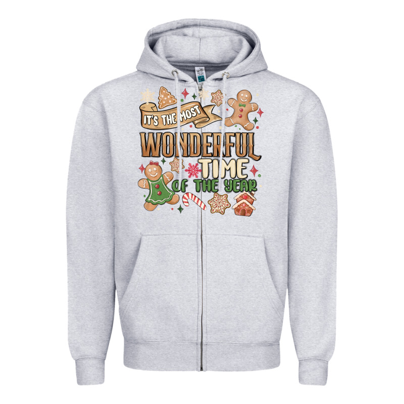 Wonderful Time Zipper Hoodie by MaliasSmallBusiness | Teevron