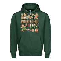 Sports Green wonderful time Zipper Hoodie - MaliasSmallBusiness