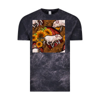 Cloud Black pig and barn Vintage Tee - BundleAndBundleShop