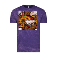 Cloud Purple pig and barn Vintage Tee - BundleAndBundleShop