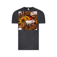 Vintage Black pig and barn Vintage Tee - BundleAndBundleShop