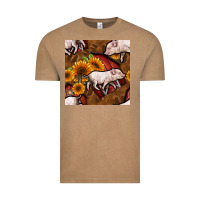 Vintage Coffee pig and barn Vintage Tee - BundleAndBundleShop