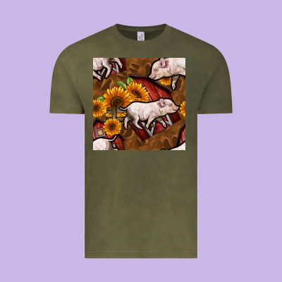 Pig And Barn Vintage Tee Designed By Bundleandbundleshop