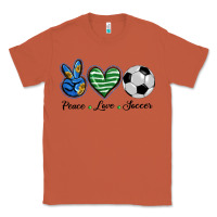 Copper peace love soccer Classic Tee - BarkalooDesign