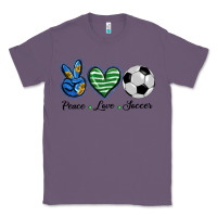 Lavender peace love soccer Classic Tee - BarkalooDesign