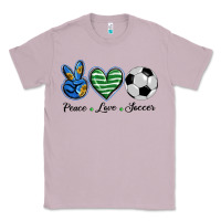 Lilac peace love soccer Classic Tee - BarkalooDesign