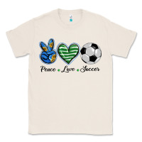 Natural peace love soccer Classic Tee - BarkalooDesign