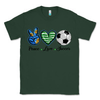 Sports Green peace love soccer Classic Tee - BarkalooDesign