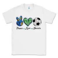 White peace love soccer Classic Tee - BarkalooDesign
