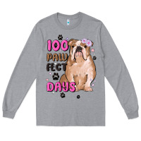 Heather Grey 100 days of school Long Sleeve Tee - MaliasSmallBusiness