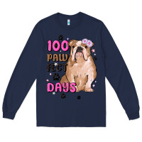 Navy 100 days of school Long Sleeve Tee - MaliasSmallBusiness