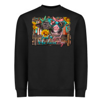 Black just a girl who loves pigs Heavyweight Sweatshirt - Artiststas