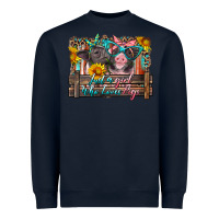 Navy just a girl who loves pigs Heavyweight Sweatshirt - Artiststas