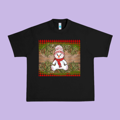 Christmas Snowman Urban Heavy Tee Designed By Adodesignshop