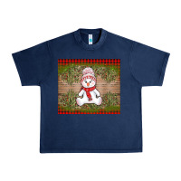 Navy Christmas snowman Urban Heavy Tee - AdoDesignShop