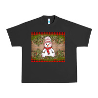 Pigment Black Christmas snowman Urban Heavy Tee - AdoDesignShop
