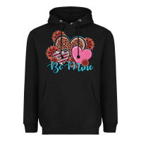 Black valentine's day be mine hearts sunflower Heavyweight Hoodie - RanaPortraitStore
