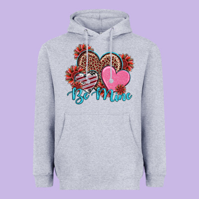 Valentine's Day Be Mine Hearts Sunflower Heavyweight Hoodie Designed By Ranaportraitstore