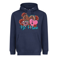 Navy valentine's day be mine hearts sunflower Heavyweight Hoodie - RanaPortraitStore