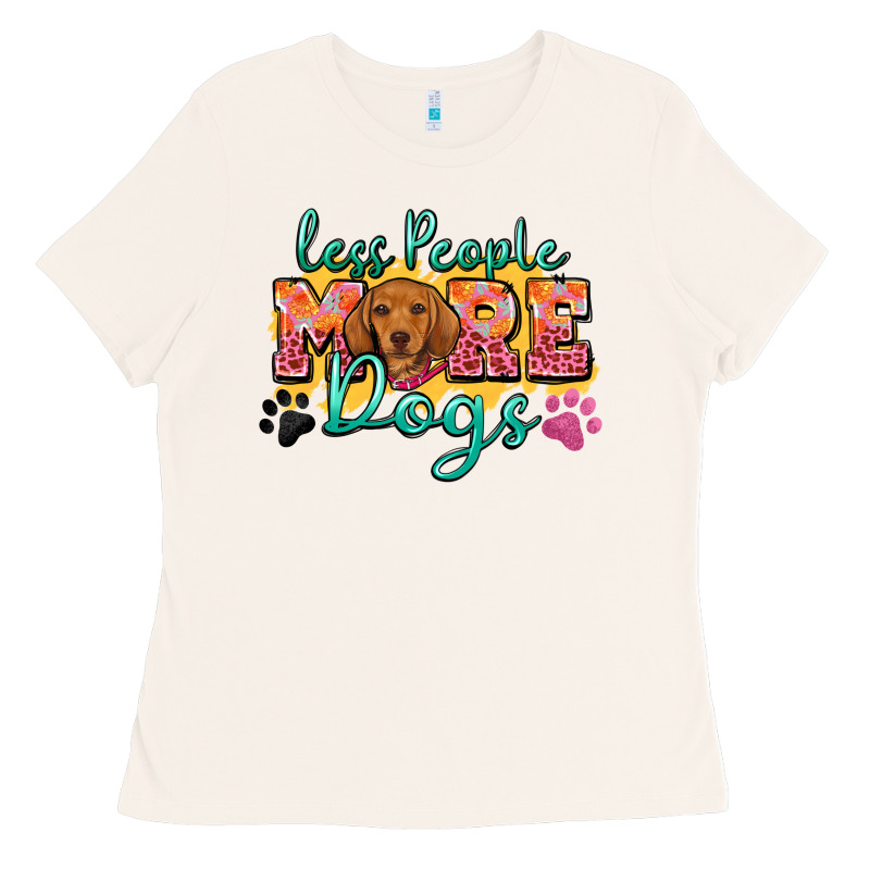 Less People More Dogs Ladies Tee by Zillion Design Studio | Teevron