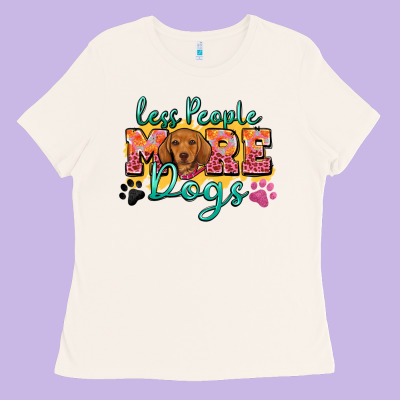 Less People More Dogs Ladies Tee Designed By Zillion Design Studio