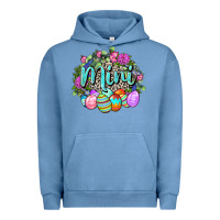 Pigment Pebble Blue Easter Mini Happy Easter Day Urban Hoodie - CowGirlArtShop