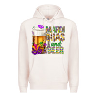 Pale Pink Mardi Gras and beer Premium Hoodie - NancyCooperArtShop