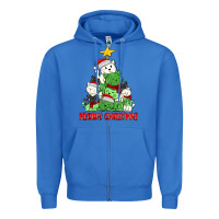 True Royal meowy christmas cat tree Zipper Hoodie - MaliasSmallBusiness