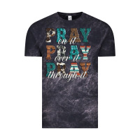 Cloud Black pray on it pray over it pray through it Vintage Tee - Artiststas