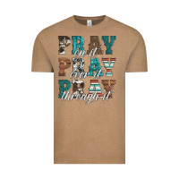 Vintage Coffee pray on it pray over it pray through it Vintage Tee - Artiststas