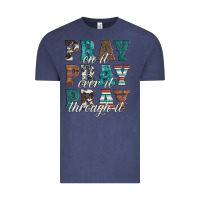 Vintage Denim pray on it pray over it pray through it Vintage Tee - Artiststas