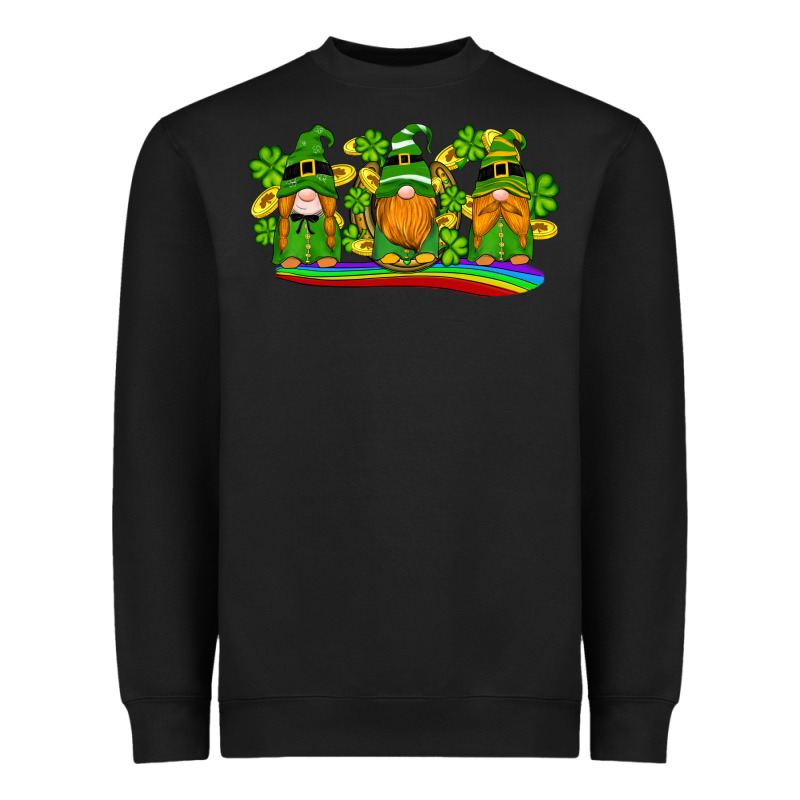 St Patricks Day Gnomes Shamrock Gold Rainbow Heavyweight Sweatshirt by Artiststas | Teevron