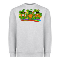 Heather Grey st patricks day gnomes shamrock gold rainbow Heavyweight Sweatshirt - Artiststas