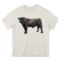 Cream black angus bull Heavy Core Tee - RanaPortraitStore
