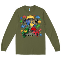 Army Green autism listen learn advocate Long Sleeve Tee - MaliasSmallBusiness