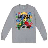 Heather Grey autism listen learn advocate Long Sleeve Tee - MaliasSmallBusiness