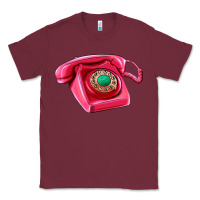 Burgundy pink telephone Classic Tee - AdoDesignShop