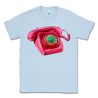 Dusty Blue pink telephone Classic Tee - AdoDesignShop