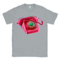 Heather Grey pink telephone Classic Tee - AdoDesignShop