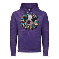 Cloud Purple baby cow with sunflower Vintage Hoodie - RanaPortraitStore