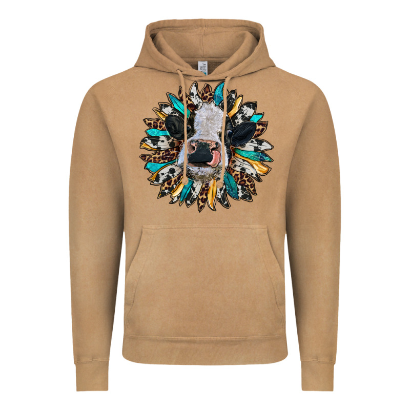 Baby Cow With Sunflower Vintage Hoodie by RanaPortraitStore | Teevron