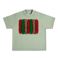 Oil Green christmas glitter leopard brushstroke Urban Heavy Tee - AdoDesignShop